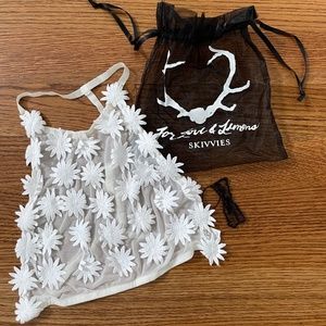 For Love and Lemons White Daisy Bralette